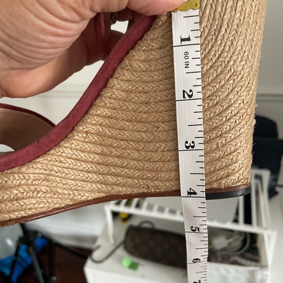 Gucci Horsebit  light wine suede and raffia wedge - Picture 10 of 10